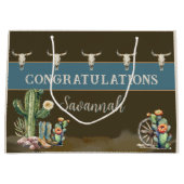 Western Country Cactus Laarzen Gefeliciteerd Groot Cadeauzakje (Voorkant)