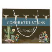 Western Country Cactus Laarzen Gefeliciteerd Groot Cadeauzakje (Achterkant)