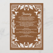 Western Country Cowboy Bruin Bruin Route Programmakaart (Achterkant)