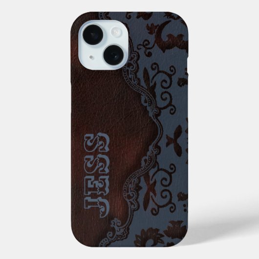 Western Country Cowboy Bruin leer Case-Mate iPhone Case (Achterkant)