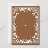 Western Country Cowboy Rustic Wedding Brown Save The Date (Achterkant)