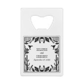Western Country Cowboy Rustic Wedding  Creditkaart Flessenopener (Achterkant)