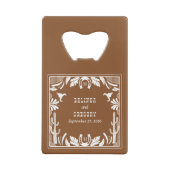 Western Country Cowboy Rustic Wedding  Creditkaart Flessenopener (Achterkant)