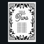 Western Country Cowboy Rustic Wedding Kaart<br><div class="desc">A modern Western cowboy cowgirl style design with hand drawn elements of a cow skull, horseshoes, floral and cactus ornaments. Black and white floral border wedding design featuring hand drawn floral, cactus, cow skull and horseshoes. This contemporary modern Western country wedding design is ideal for all seasons. An elegant black...</div>