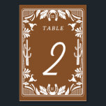 Western Country Cowboy Rustic Wedding Kaart<br><div class="desc">A modern Western cowboy cowgirl style design with hand drawn elements of a cow skull, horseshoes, floral and cactus ornaments. Brown and white floral border wedding design featuring hand drawn floral, cactus, cow skull and horseshoes. This contemporary modern Western country wedding design is ideal for all seasons. An elegant brown...</div>