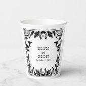 Western Country Cowboy Rustic Wedding Papieren Bekers (Achterkant)