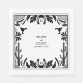 Western Country Cowboy Rustic Wedding  Servet (Voorkant)
