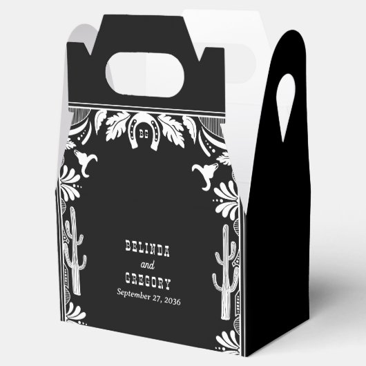 Western Country Cowboy Rustic Wedding Welcome Bedankdoosjes (Geopend)