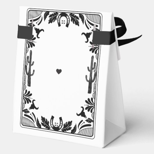 Western Country Cowboy Rustic Wedding Welcome Bedankdoosjes (Achterkant)