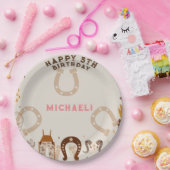 Western Country Cowboy Verjaardagsfeestje Papieren Bordje (Feest)