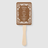 Western Country Cowboy Wedding Order of Service Handwaaier (Voorkant)