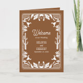 Western Country Cowboy Wedding Order of Service Programma (Voorkant)