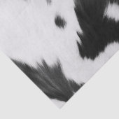 Western Country Cowboy Zwart Wit Koe Print Tissuepapier (Detail)