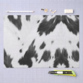 Western Country Cowboy Zwart Wit Koe Print Tissuepapier (Craft)