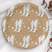 Western Country Cowgirl Boots Bruin Verjaardagsfee Papieren Bordje