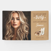 Western Country Dirty Thirty 30th Birthday Photo Spandoek (Horizontaal)