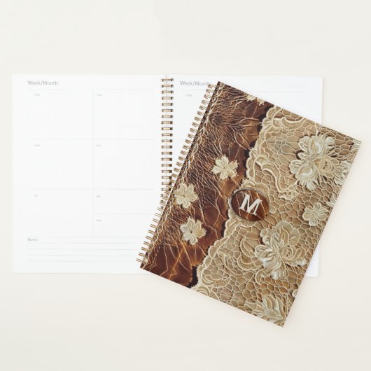 Western Country Leather n Lace Initiaal Planner (Display)