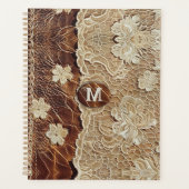 Western Country Leather n Lace Initiaal Planner (Voorkant)