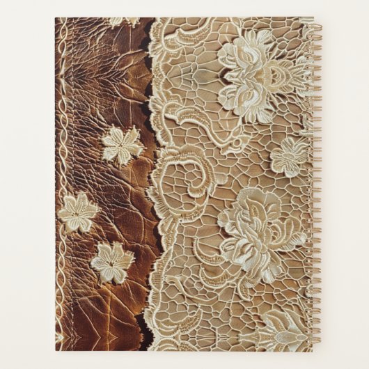 Western Country Leather n Lace Initiaal Planner (Achterkant)