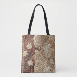 Western Country Leather n Lace Initiaal Tote Bag