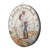 Western Country Ranch Wedding Dartbord (Voorkant Rechts)