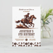 Western Cowboy 5e Rodeo Verjaardag Kaart (Staand voorkant)