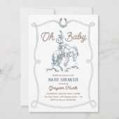  Western Cowboy Baby shower Kaart (Voorkant)