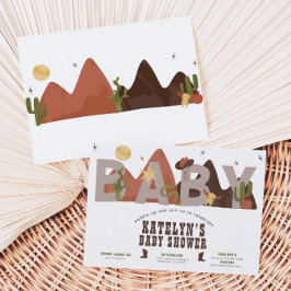 Western Cowboy Baby shower Kaart