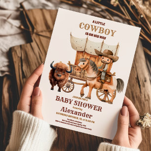 Western Cowboy Baby shower Kaart
