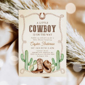 Western Cowboy Baby shower Kaart
