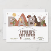 Western Cowboy Baby shower Kaart (Voorkant)