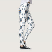 Western Cowboy Bear - Blue Bear with Floral Bandan Leggings (Rechts)