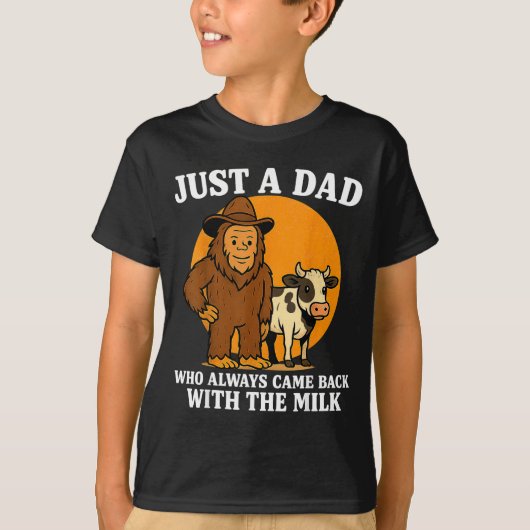 Western Cowboy Bigfoot Just A Dad Who Came Back Wi T-shirt (Voorkant)