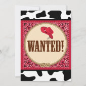 Western, Cowboy Birthday, 5x7 Uitnodiging (Achterkant)