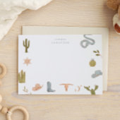 Western Cowboy Blauw Kinder Notitiekaartje