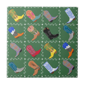 Western Cowboy Boots Ceramic Tile Decor Tegeltje