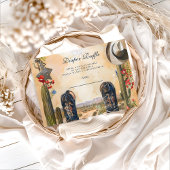 Western Cowboy Boots Diapper Raffle Informatiekaartje