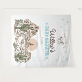 Western Cowboy Boy Baby Shower Backdrop Tapestry Wandkleed (Voorkant (horizontaal))