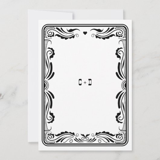  Western Cowboy Country Rehearsal Dinner Kaart (Achterkant)