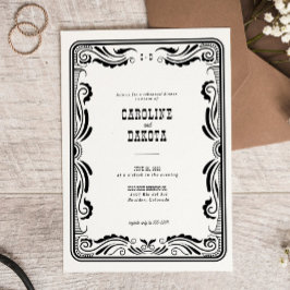 Western Cowboy Country Rehearsal Dinner Kaart
