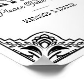 Western Cowboy Country Wedding Favors teken Poster (Hoek)