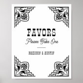 Western Cowboy Country Wedding Favors teken Poster (Voorkant)