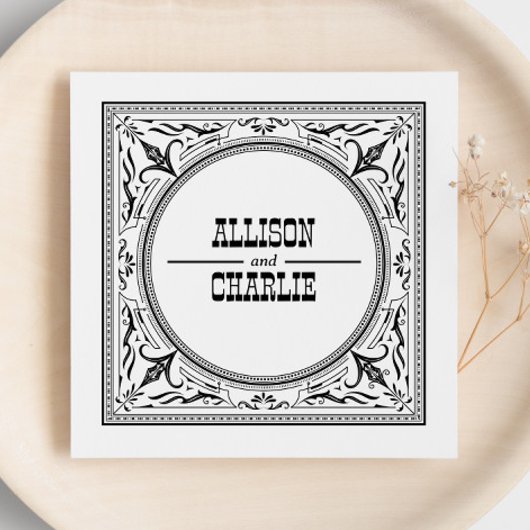  Western Cowboy Country Wedding Napkins Servet