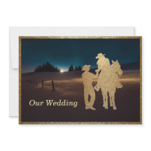 Western Cowboy Cowgirl Bruiloft Nodig Verloving ui