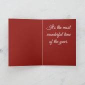 Western Cowboy Cowgirl Paardenkerst Kaart (Binnen)