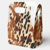 Western Cowboy Cream Bruin Zwart Koeienhuid Bedankdoosjes (Geopend)