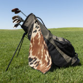 Western Cowboy Cream Bruin Zwart Koeienhuid Golfhanddoek (Groen)