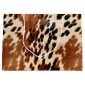 Western Cowboy Cream Bruin Zwart Koeienhuid Groot Cadeauzakje (Voorkant)