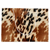 Western Cowboy Cream Bruin Zwart Koeienhuid Groot Cadeauzakje (Achterkant)