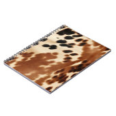 Western Cowboy Cream Bruin Zwart Koeienhuid Notitieboek (Linkerzijde)